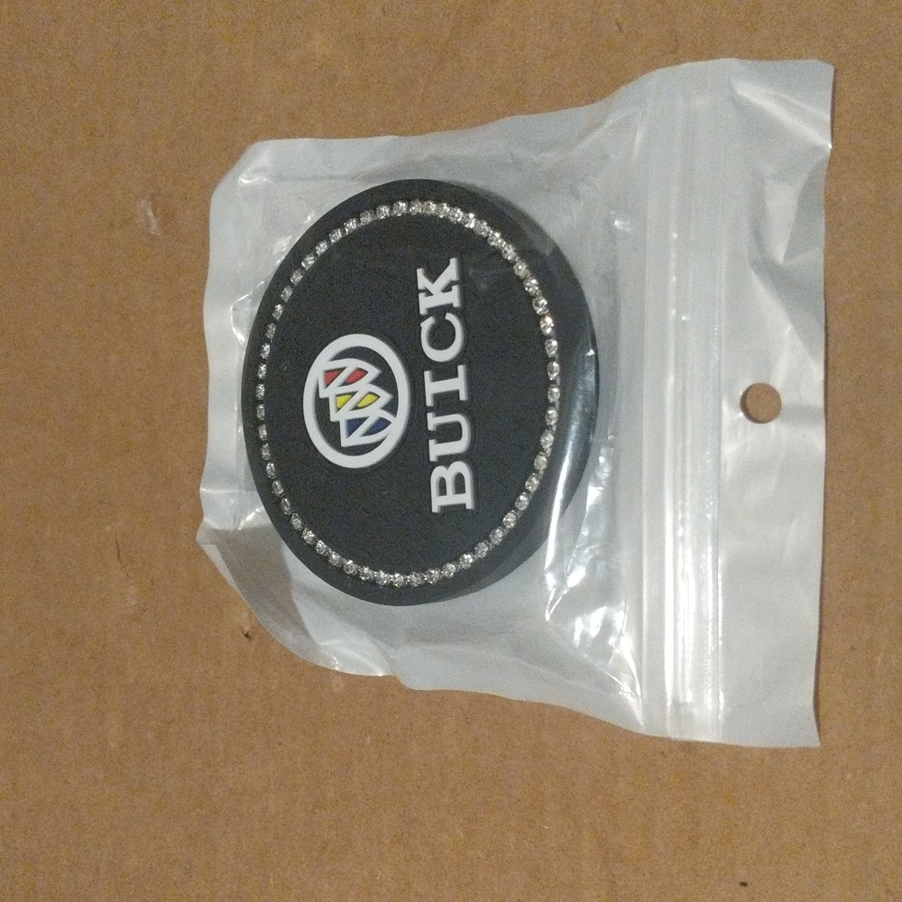 Buick bling rhinestones vehicle rubber nonslip car coasters 2 pcs. 🆕